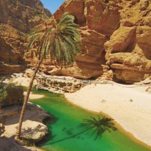Pool in wadi Ash Ab, Oman