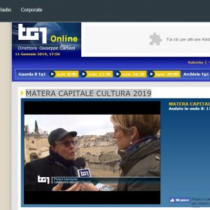 Intervista sul TG1 a Pietro Laureano: Matera un esempio per il futuro